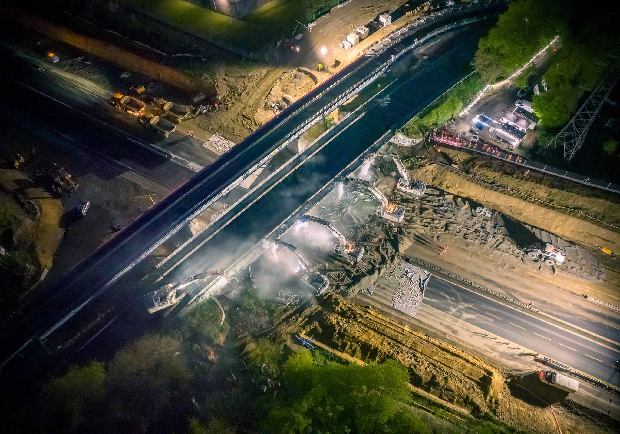 Le pont de la route de La Chapelle-sur-Erdre démoli en une nuit